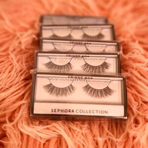 Sephora collection Fringe #04 natural volume lashes black - 4 pair bundle